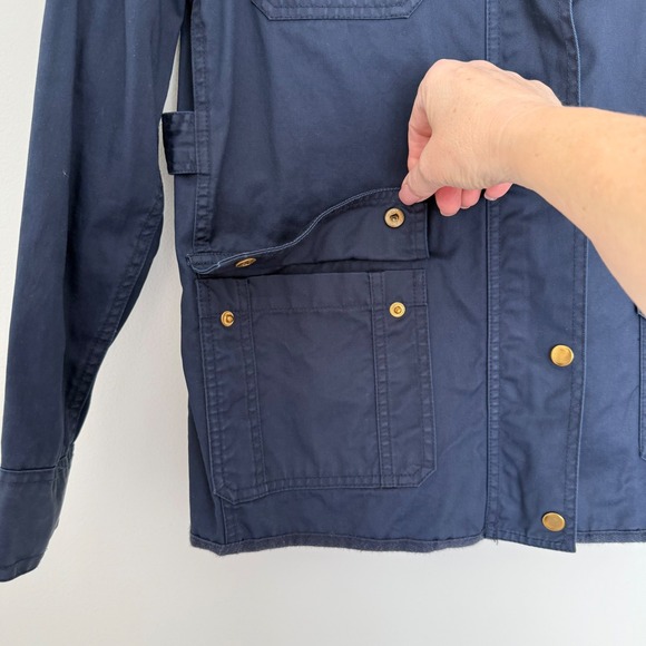 Laura Scott Women's Spring Lightweight Jacket Large Navy Nautical Coastal Preppy - Picture 4 of 11
